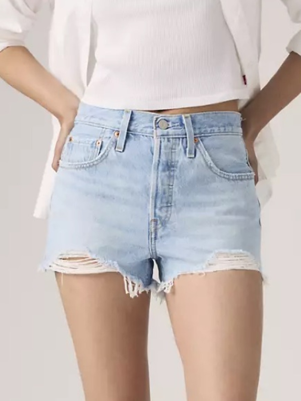 Levi’s 501 Original Denim Shorts Women’s 26 Ojai Luxor Heat High Rise - Picture 14 of 14